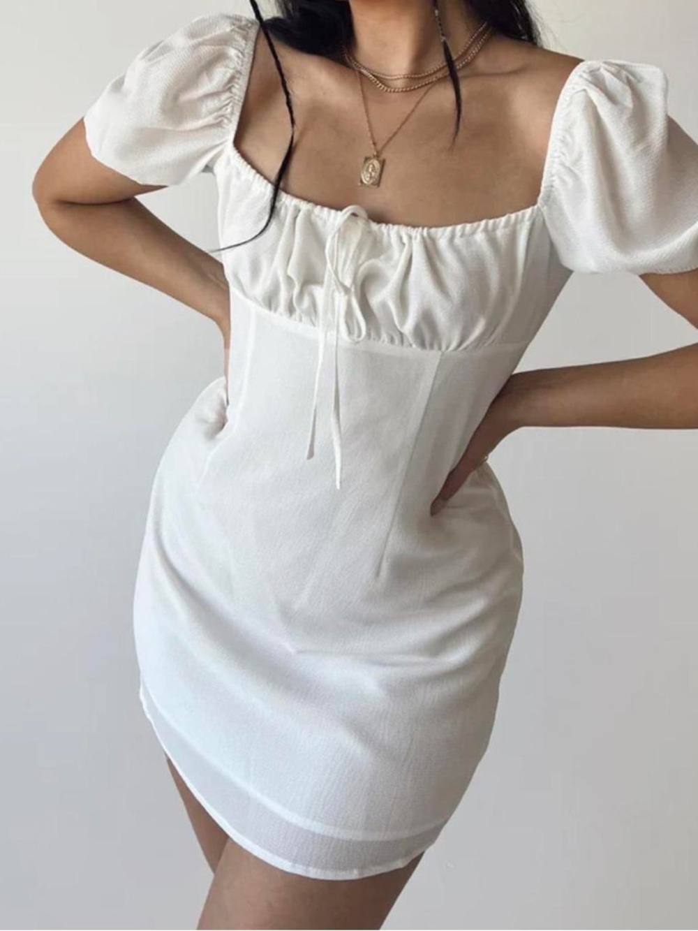 Princess Polly Snowdrop Mini Dress White Size 4
